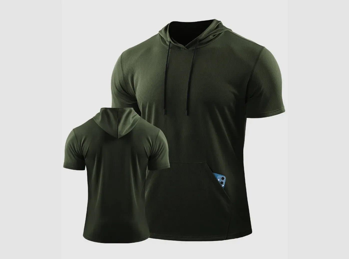 FitVille Men s Short Sleeve Hoodie FitVilleUK