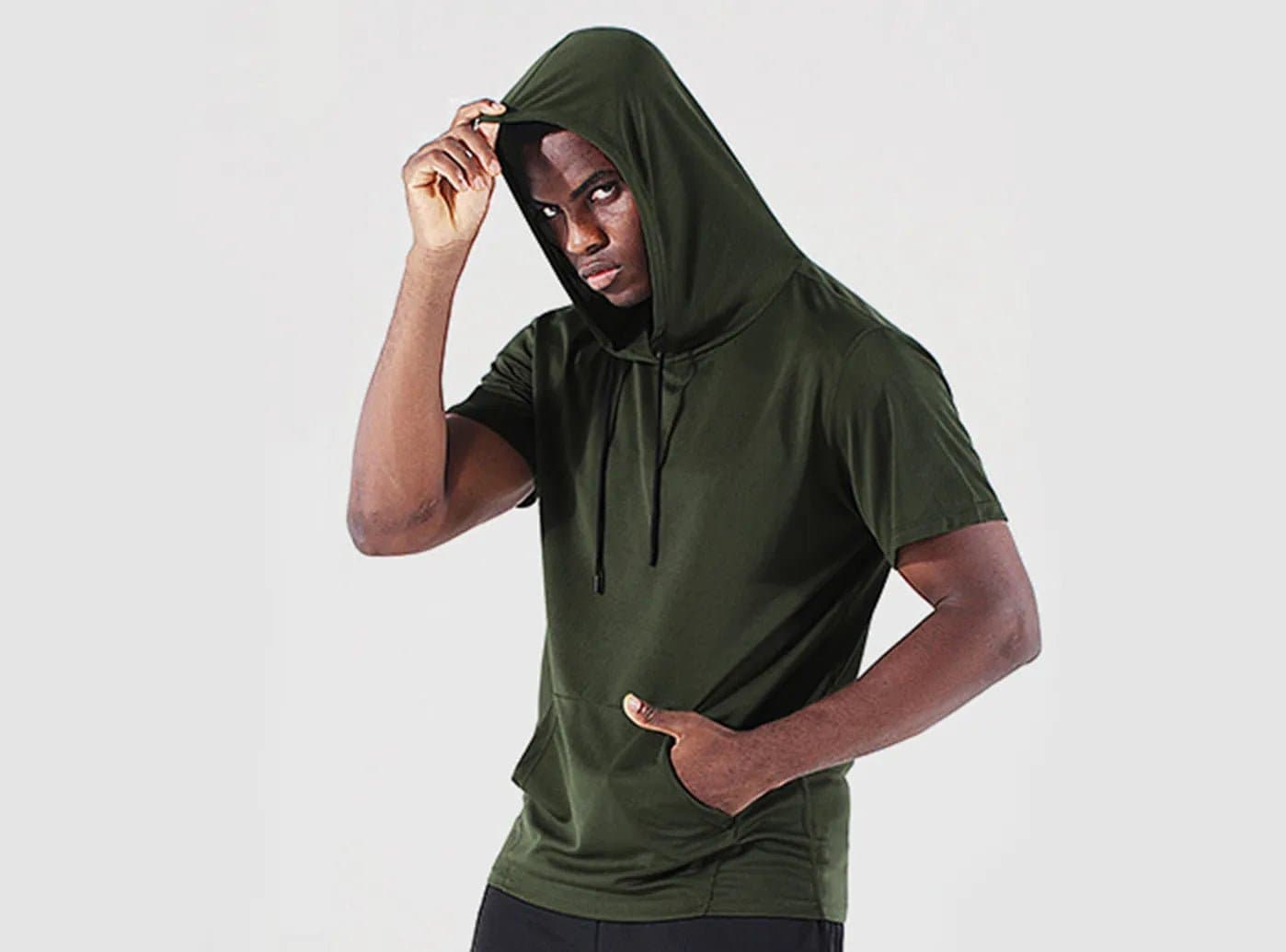 FitVille Men s Short Sleeve Hoodie FitVilleUK