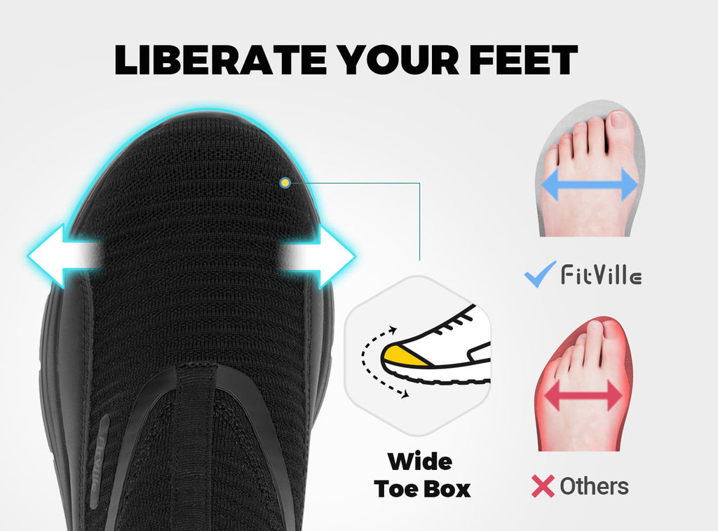 FitVille Men's Step Ease Slip - On Walking Shoes V2 - 21