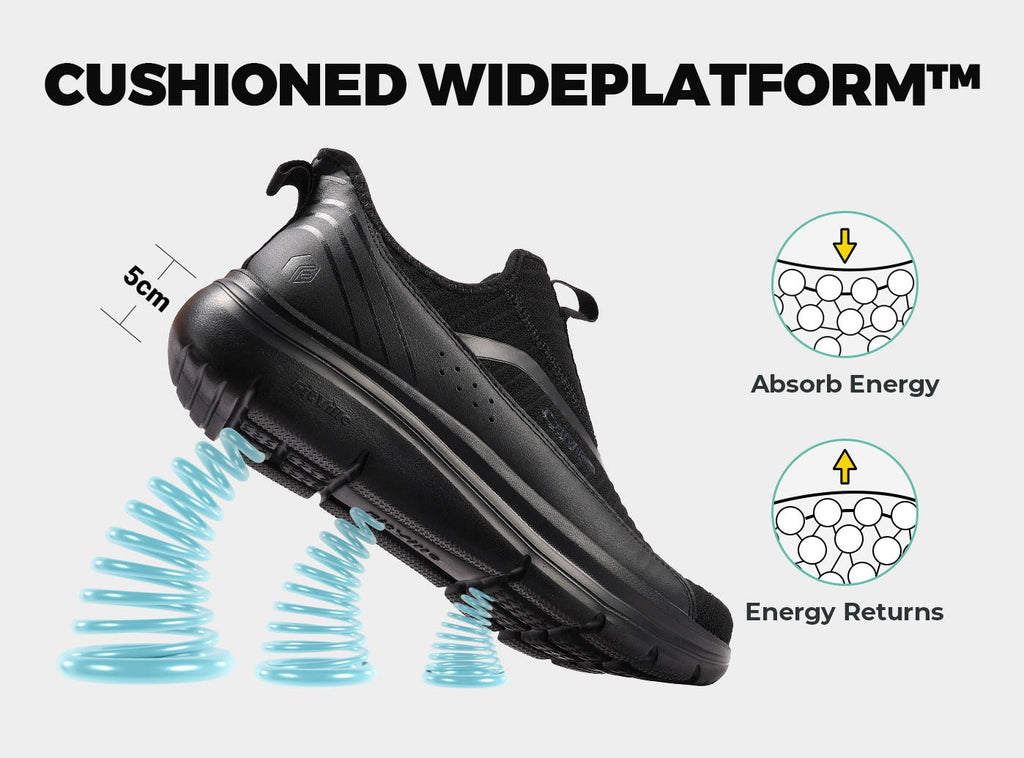 FitVille Men's Step Ease Slip - On Walking Shoes V2 - 14