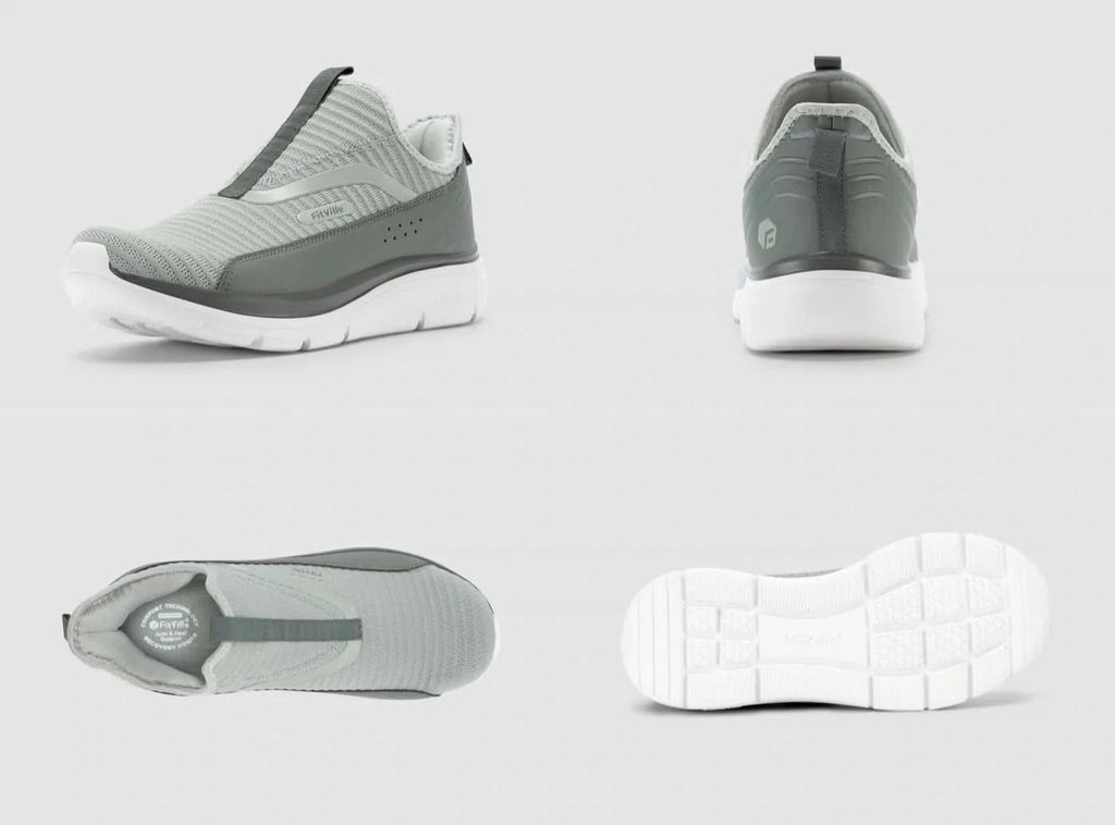 FitVille Men's Step Ease Slip - On Walking Shoes V2 - 17