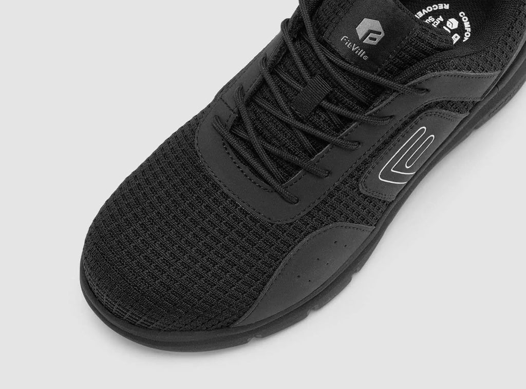 FitVille Men's TitanToe Composite Toe Slip - Resistant Sneaker V1 - 9