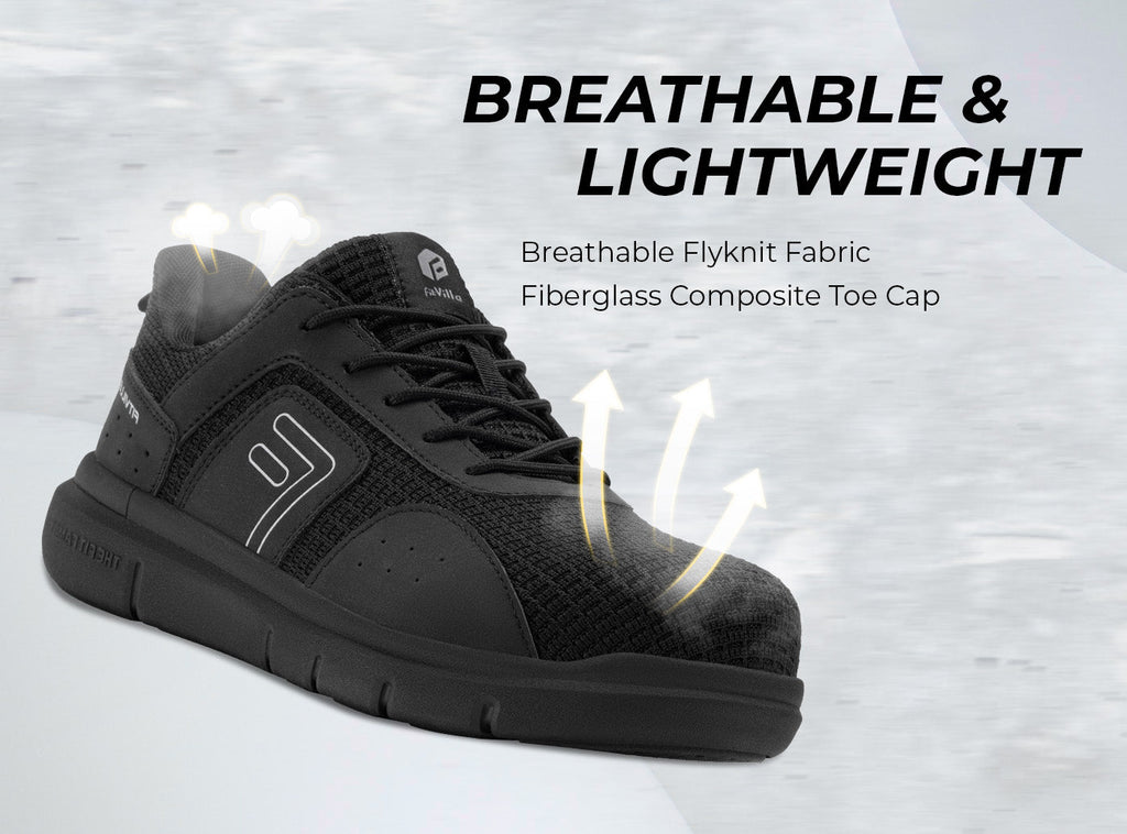 FitVille Men's TitanToe Composite Toe Slip - Resistant Sneaker V1 - 13