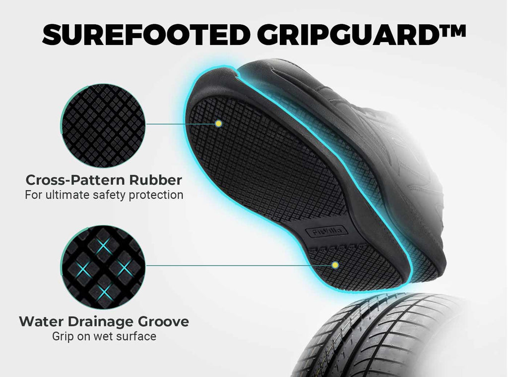 FitVille Men's TopGrip SR Work Shoes V1 - 5