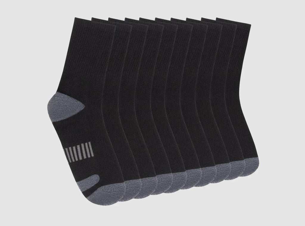 FitVille SportStep Athletic Mid Socks 5 - Pair Bundle (for Men) - 5