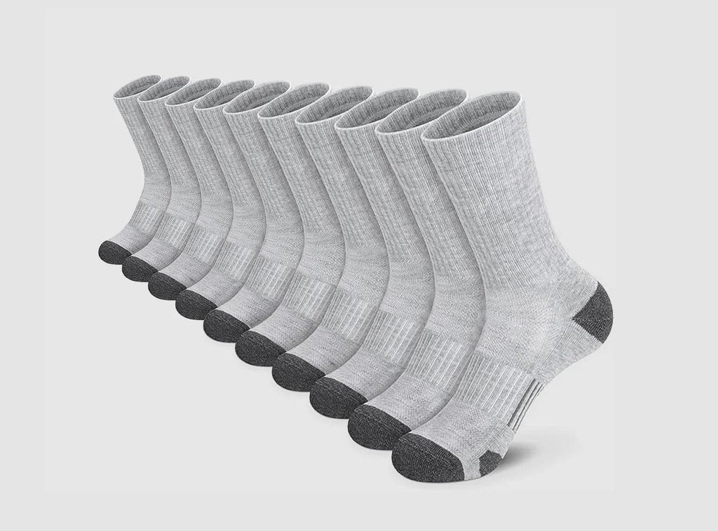 FitVille SportStep Athletic Mid Socks 5 - Pair Bundle (for Men) - 15