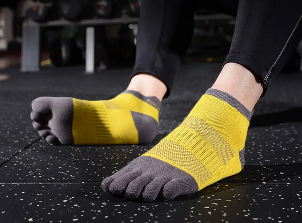 FitVille Unisex Five - Toe Anti - Odor Sweat - Absorbing Socks 2 - Pair Bundle - 3