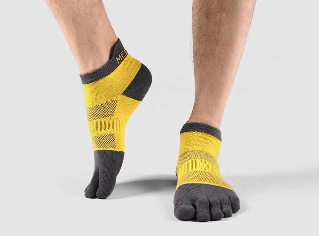 FitVille Unisex Five - Toe Anti - Odor Sweat - Absorbing Socks 2 - Pair Bundle - 2