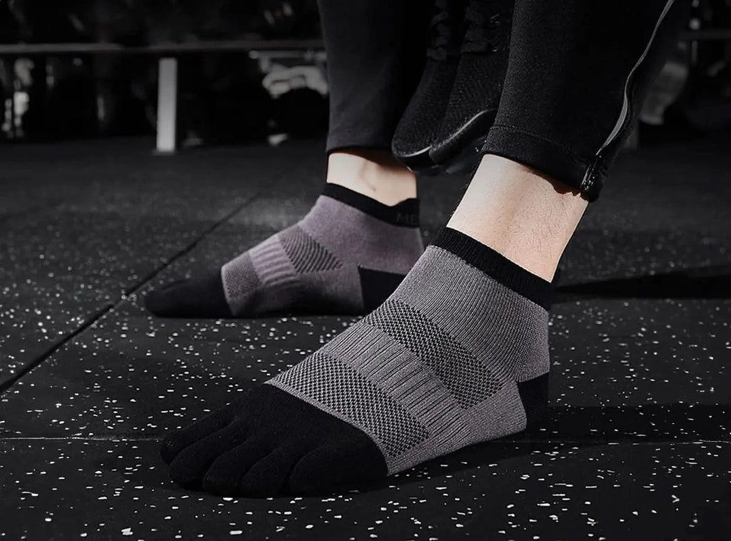 FitVille Unisex Five - Toe Anti - Odor Sweat - Absorbing Socks 2 - Pair Bundle - 9