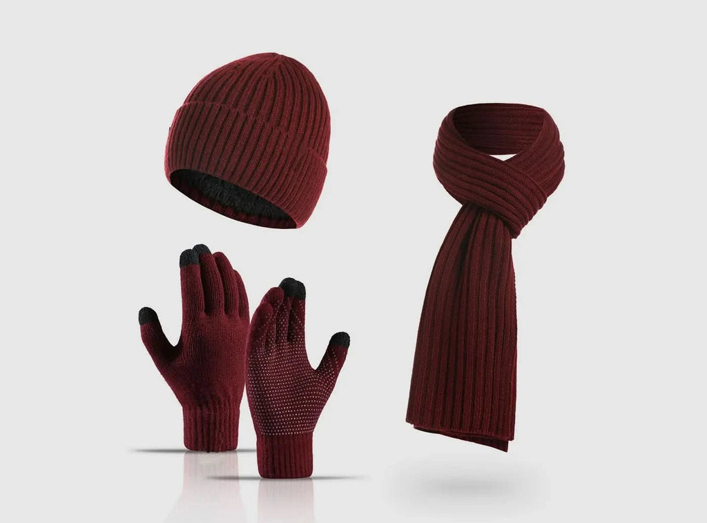 FitVille Winter Hat, Scarf, and Gloves Set (Unisex) - 5