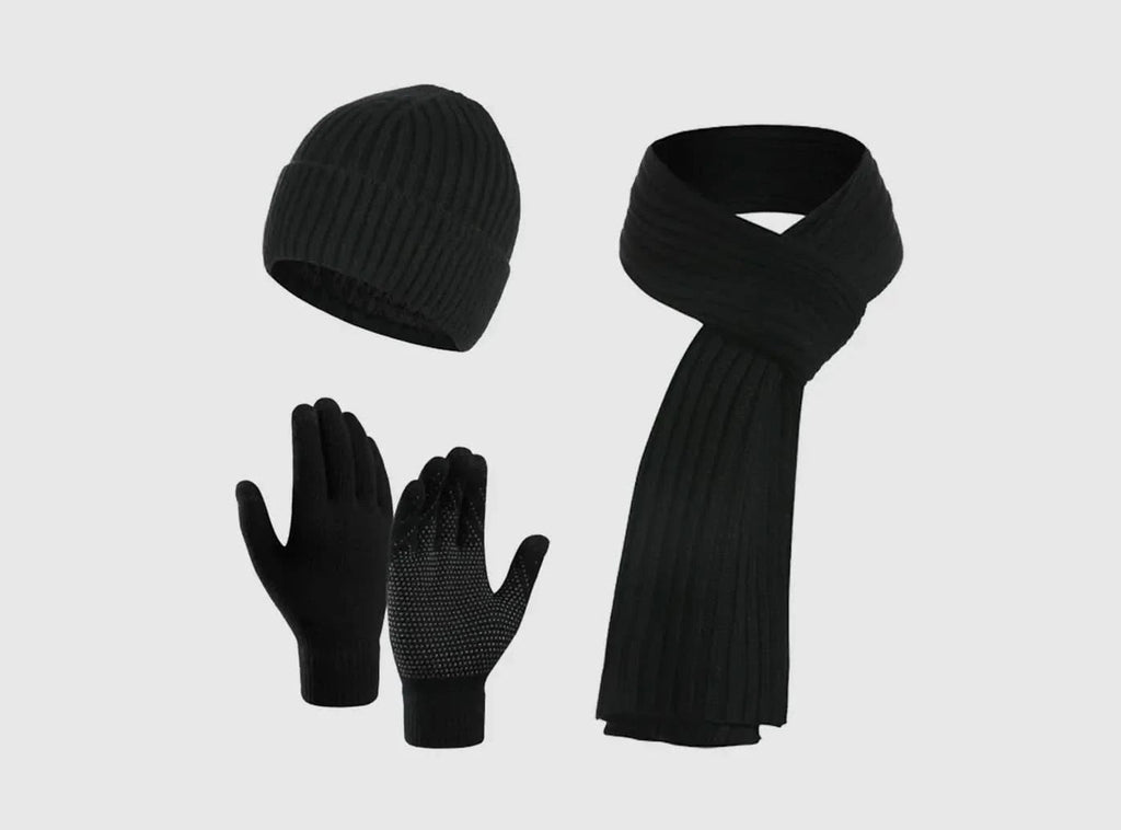 FitVille Winter Hat, Scarf, and Gloves Set (Unisex) - 1