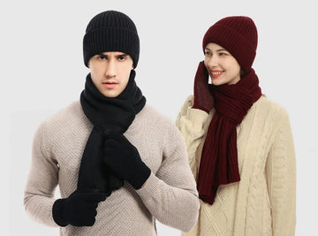 FitVille Winter Hat, Scarf, and Gloves Set (Unisex) - 2