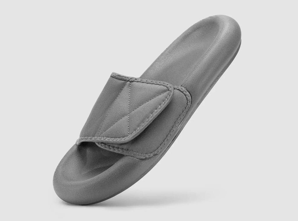 FitVille Women's Adjustable Slip - Resistant Cushioning Slide Sandal - 1