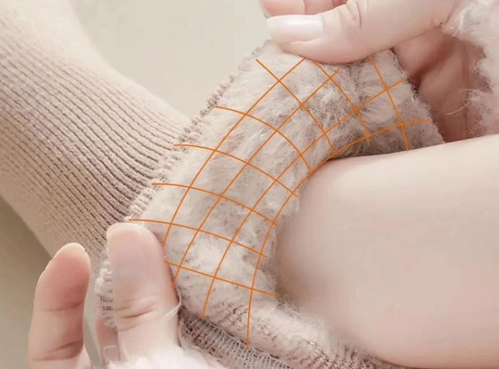 FitVille Women's Cozy Winter Fleece - Lined Crew Socks 3 - Pair Bundle - 4