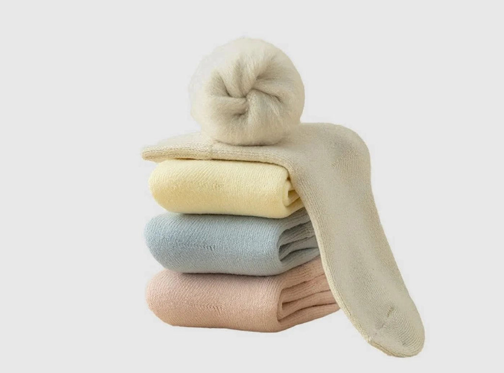 FitVille Women's Cozy Winter Fleece - Lined Crew Socks 3 - Pair Bundle - 5