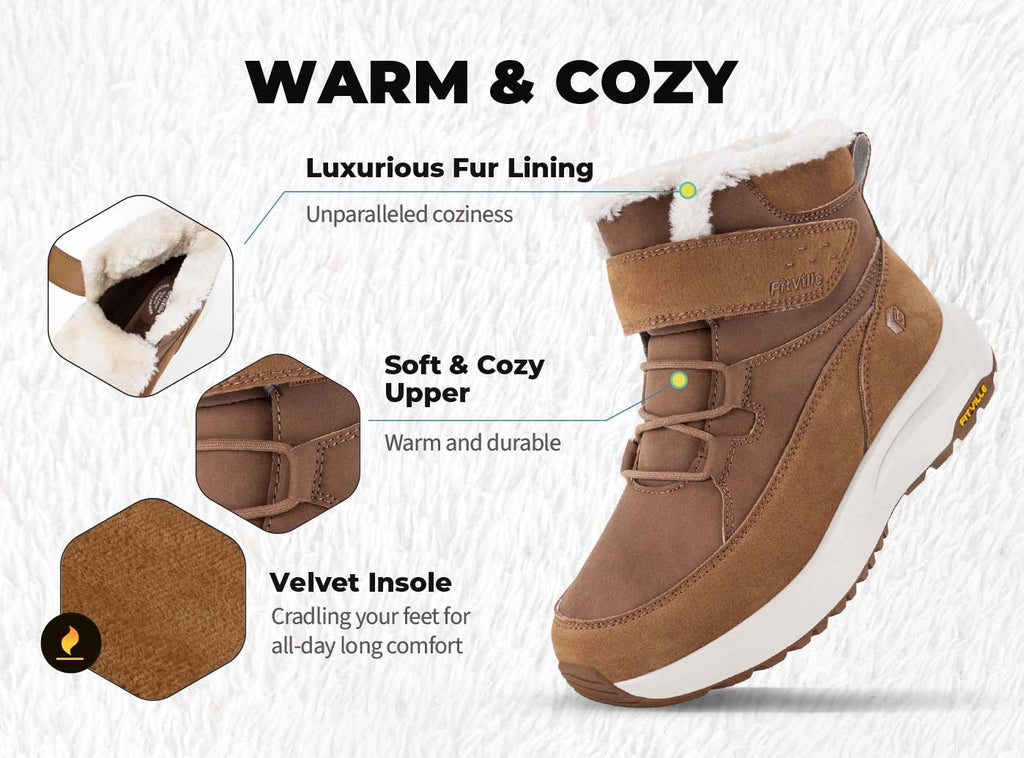 FitVille Women's CozyCore Winter Boots V12 - 15