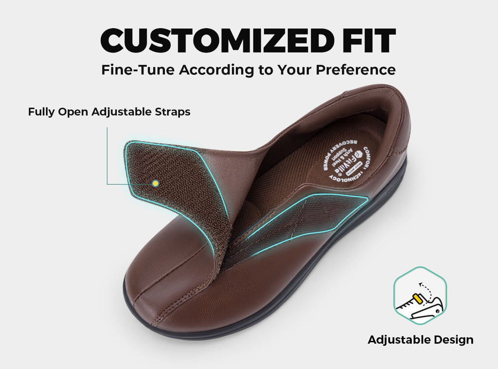 FitVille Women's EasyTop Deluxe Dress Shoes V1 - 11