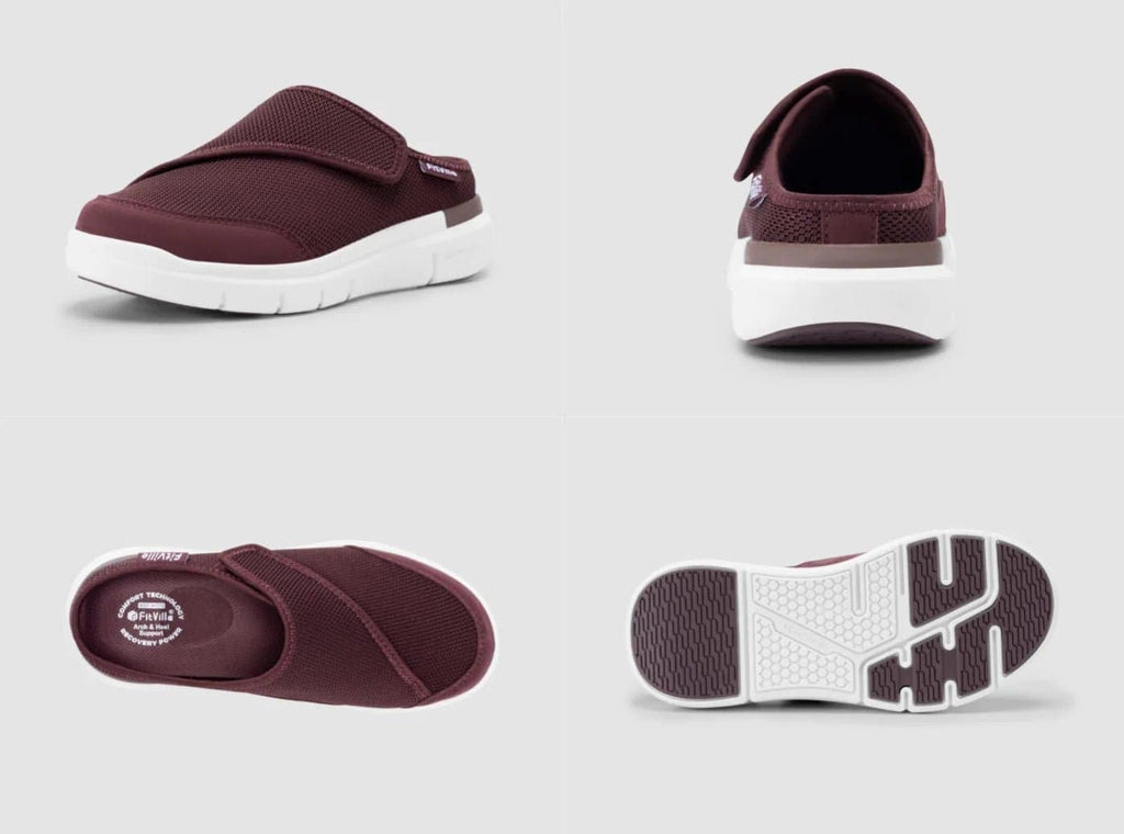 FitVille Women's EasyTop Diabetic Slipper V5 - 7