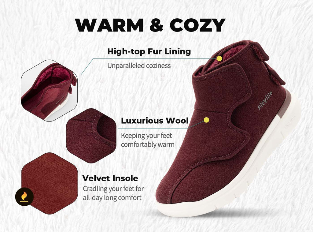 FitVille Women's EasyTop Diabetic Winter Boots V2 - 4