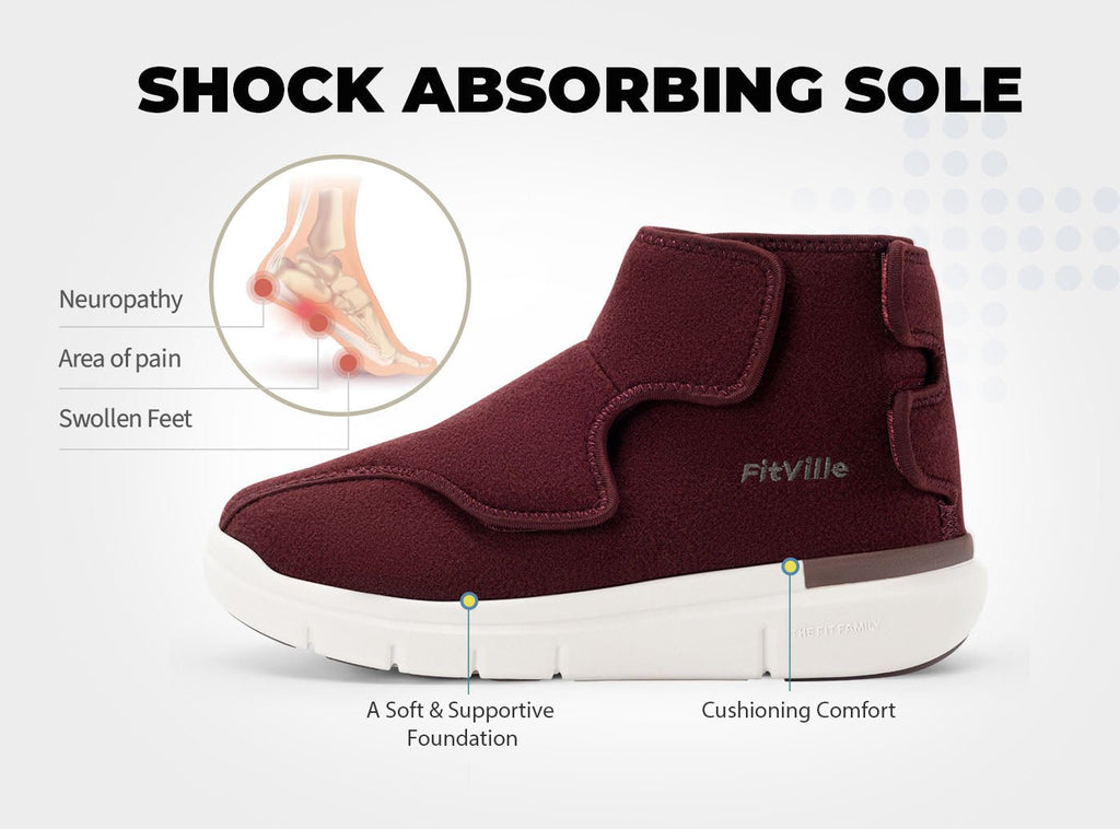 FitVille Women's EasyTop Diabetic Winter Boots V2 - 25