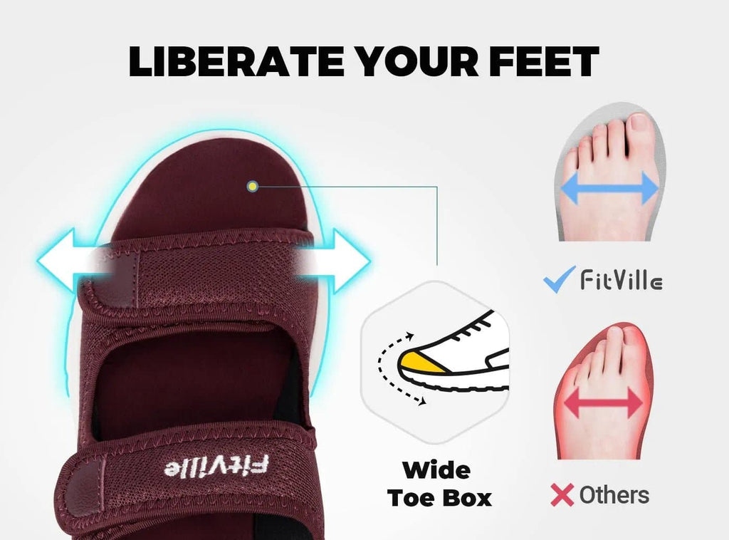 FitVille Women's EasyTop Recovery Sandal V3 - 10