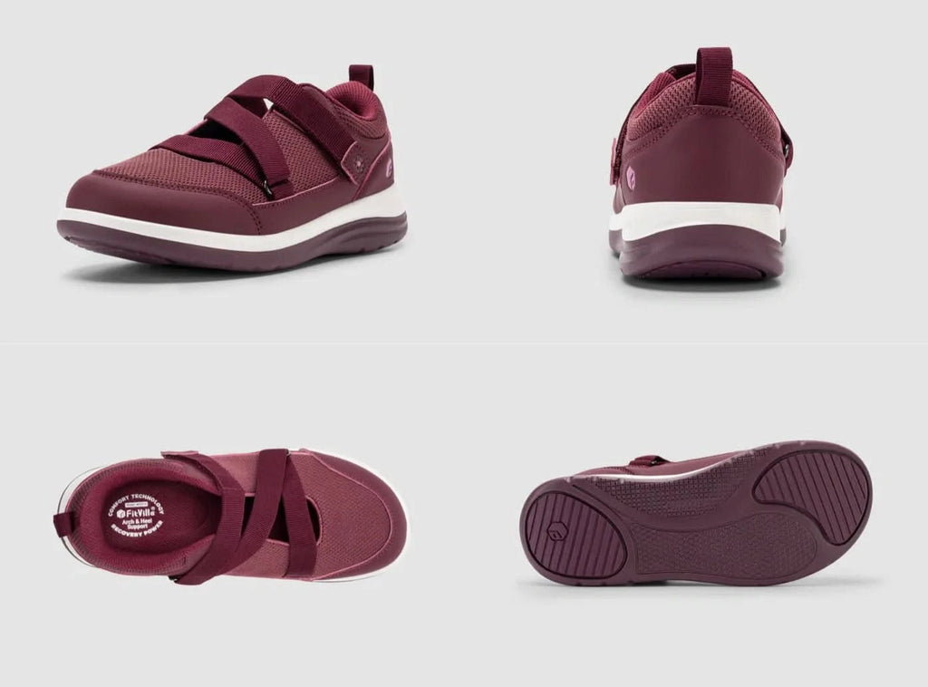 FitVille Women's EasyTop StrapEase Diabetic Shoes V11 - 19