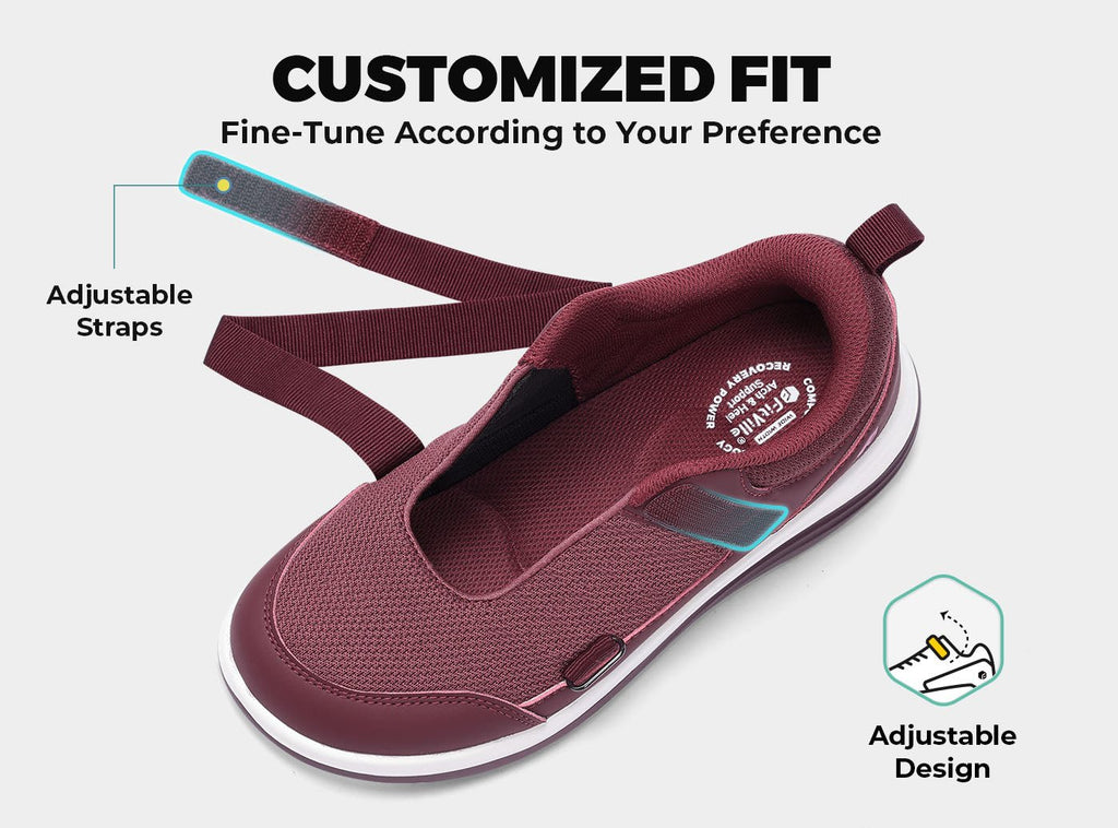 FitVille Women's EasyTop StrapEase Diabetic Shoes V11 - 25