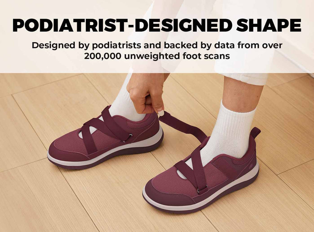 FitVille Women's EasyTop StrapEase Diabetic Shoes V11 - 18