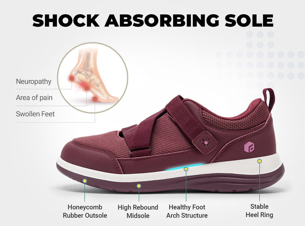 FitVille Women's EasyTop StrapEase Diabetic Shoes V11 - 24