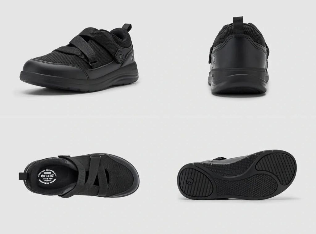 FitVille Women's EasyTop StrapEase Diabetic Shoes V11 - 9