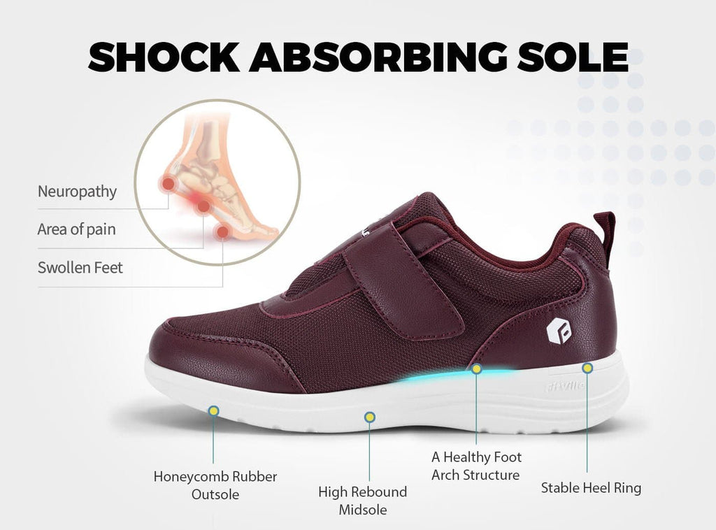 FitVille Women's EasyTop StrapEase Diabetic Shoes V4 - 5