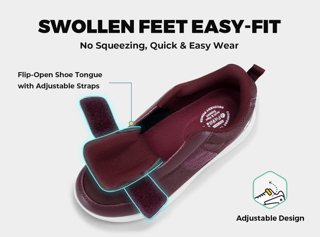 FitVille Women's EasyTop StrapEase Diabetic Shoes V4 - 13