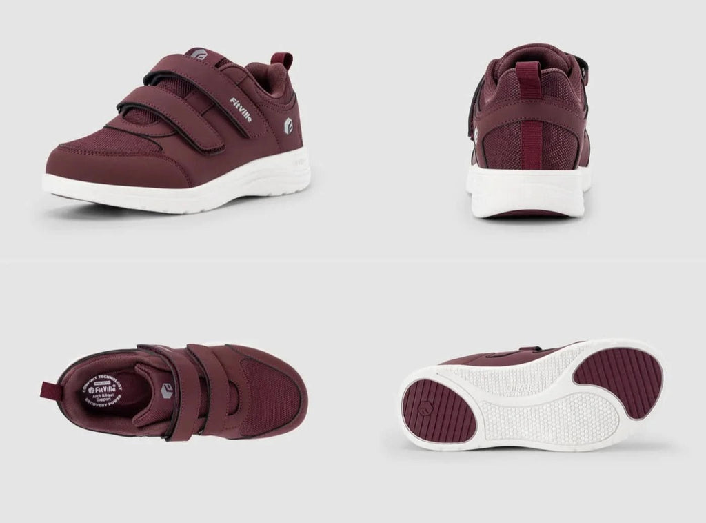 FitVille Women's EasyTop StrapEase Diabetic Shoes V6 - 8