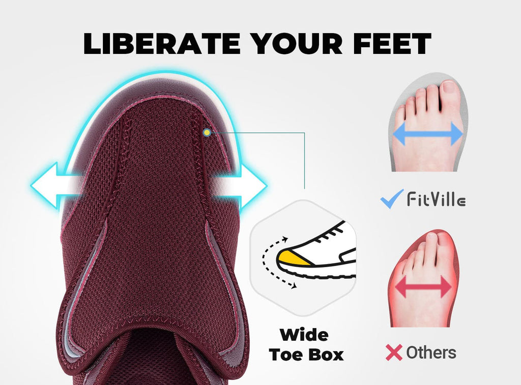 FitVille Women's EasyTop Wings Diabetic Shoes V9 - 10