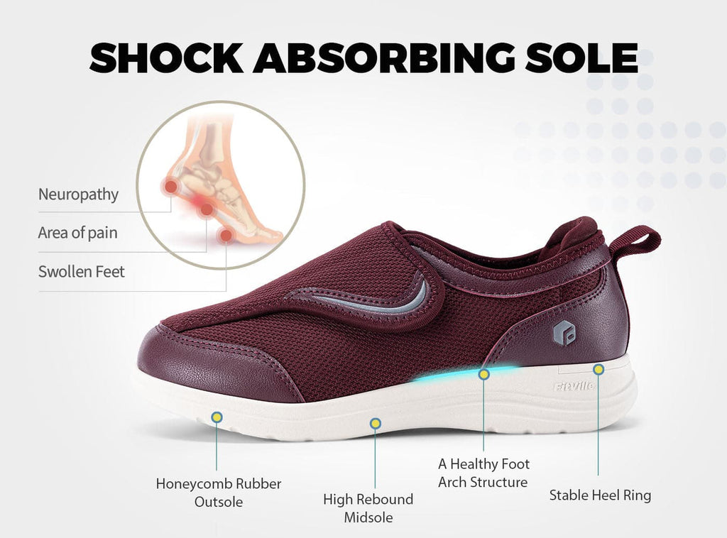 FitVille Women's EasyTop Wings Diabetic Shoes V9 - 20