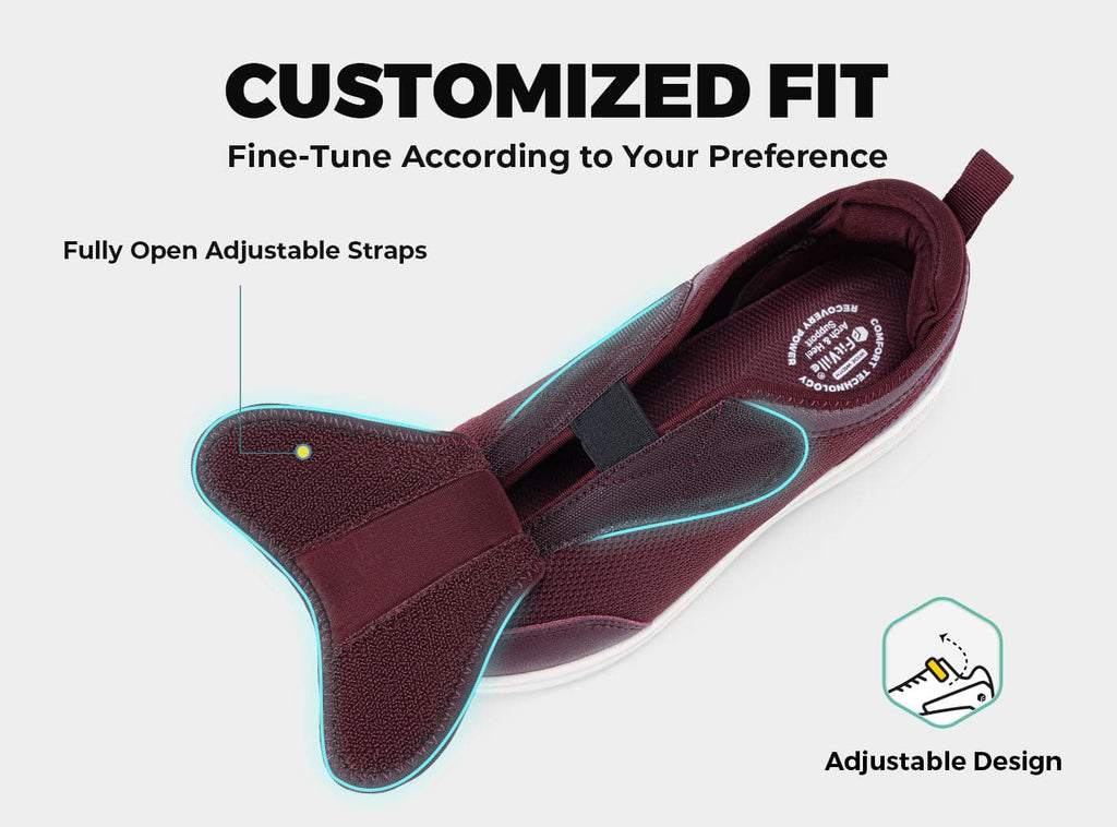 FitVille Women's EasyTop Wings Diabetic Shoes V9 - 19