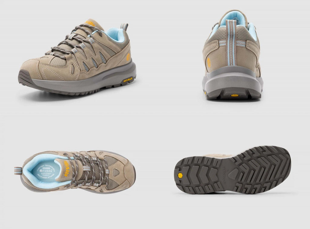 FitVille Women's Low - Top Sturdy Core Hiking Shoes V3 - 7