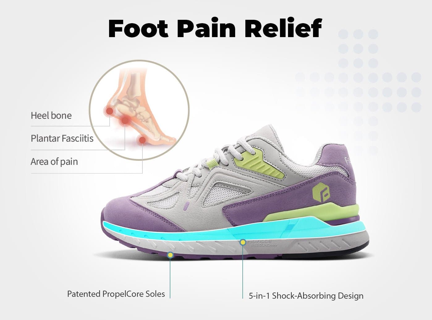 Women's Diabetic Shoes Extra Wide Rebound Core V1|FitVilleUK