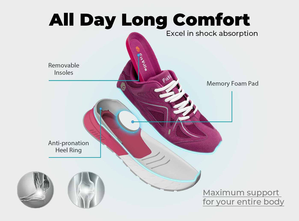 FitVille Women's Rebound Core Walking Shoes V1 - 5