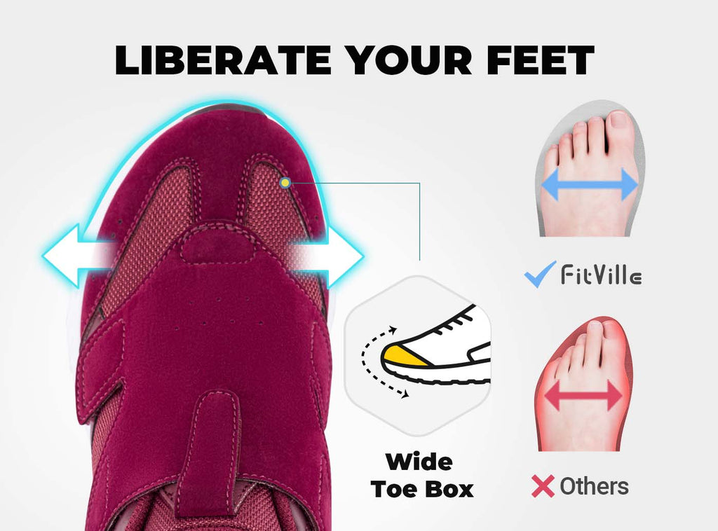 FitVille Women's Rebound Core Walking Shoes V10 - 11