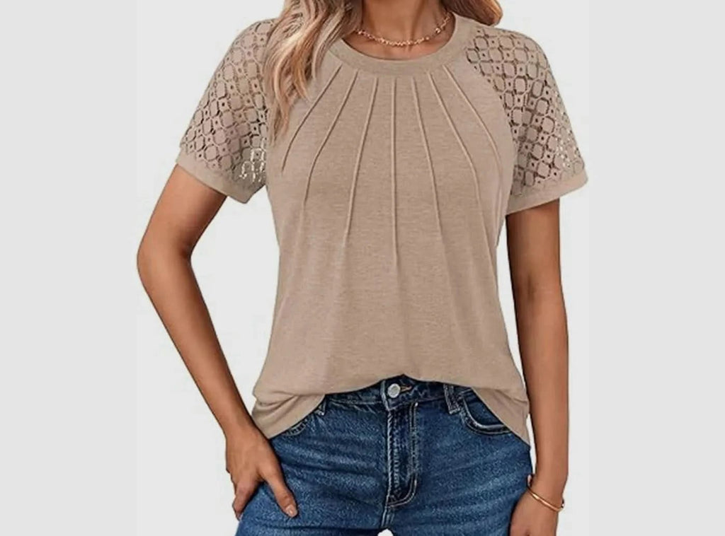 FitVille Women's Vacation Lace Shirt V1 - 5